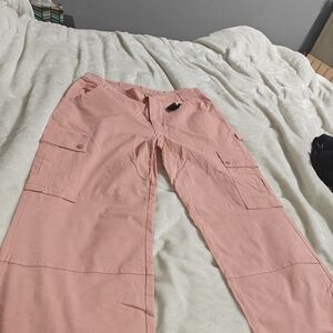 G.I.L.I. Pink Wide-Leg Cargo Pants